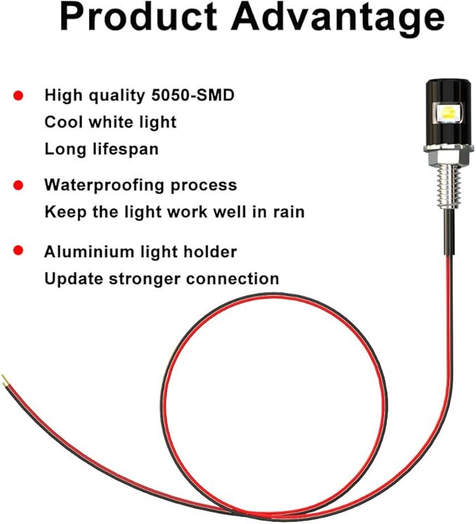 License Plate Light, License Tag Screw Bolt LED, Super Bright 12V Waterproof License Plate LED Bulb Motorcycle Tag Lights Legal for Motorcycle Bike Truck RV ATV, Cool White(4PCS)