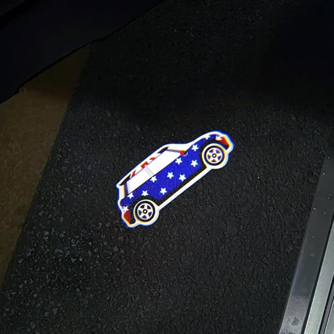 2 pcs LED Car Door Logo Lights Courtesy Projector Laser Puddle lamp Ghost Shadow Light Accessories Compatible with r55/r56/r57/r58/r59/r60/r51/f54/f56/f55/f60 (07)