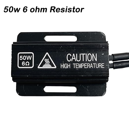 H7 LED Load Resistor Adapter 50W 6Ohm Upgraded Canbus Decoder Fix Headlights Fog Light DRL Error Code Anti-Flicker Wiring Relay Harness