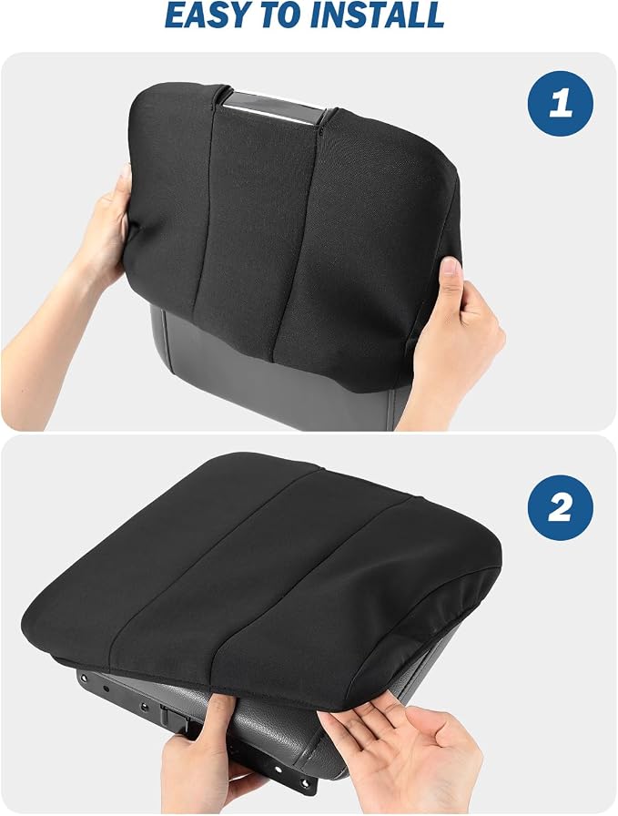 JOYTUTUS Center Console Cover Compatible with 2013-2018 Ram 1500 & 2013-2026 Ram 2500/3500/1500 Classic Model Jump Seat Console, Neoprene Arm Rest Armrest Cover for Car, Middle Console Cover Lid