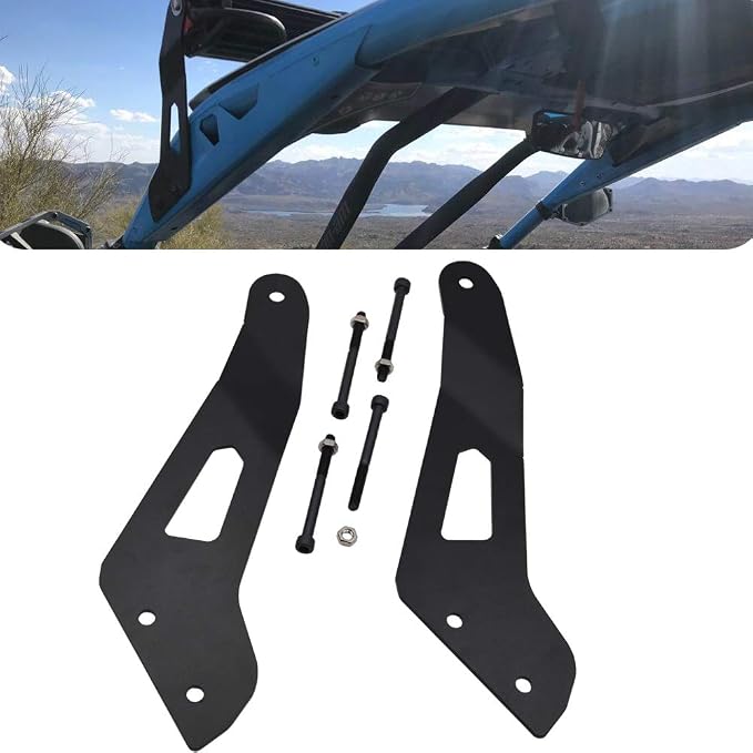 Compatible with 50/52 inch LED Light Bar Upper Roof Windshield Mounting Brackets Compatible with Can Am Maverick X3 and X3 Max 2017-2026 All Models