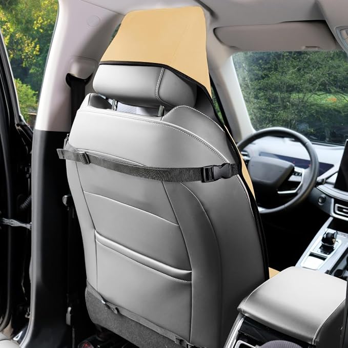 Waterproof Seat Cover, Upgraded Sweat Carseat Protector, Perfect for Universal Anti-Slip Car Truck SUV Seat, Ideal for Surfing Yoga Gym Workout, Pale Yellow