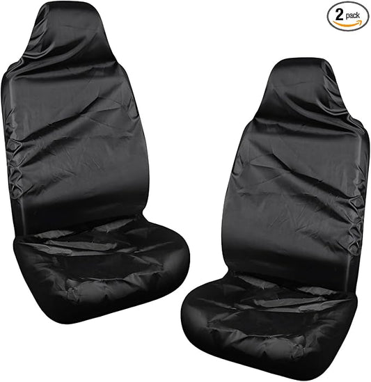 2 PCS Car Seat Cover Protector, Waterproof Covers Scratch-Proof Protector for Front Seats, Machine Washable Front Bucket Seat Protective Accessories for Post Gym Workout