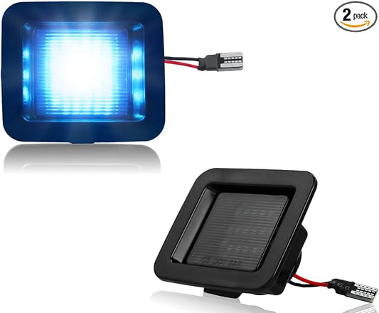 LED License Plate Lights Compatible with 2015-2020 F150 17-20 Raptor, Smoke Lens 10000K Ice Blue
