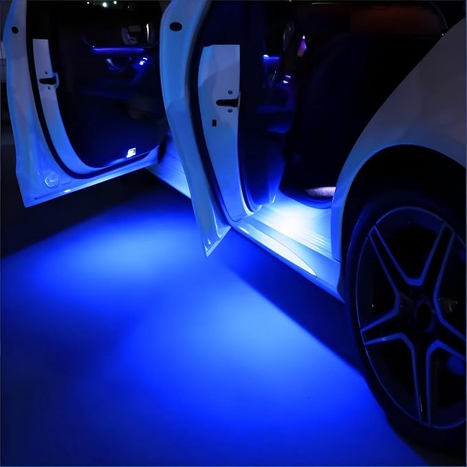 iJDMTOY Full LED Side Door Courtesy Light Assy Compatible With Lexus IS ES GS LS RX GX LX; Compatible With Toyota Avalon Sienna Venza Camry Prius 4Runner, Powered by 18-SMD Ultra Blue LED