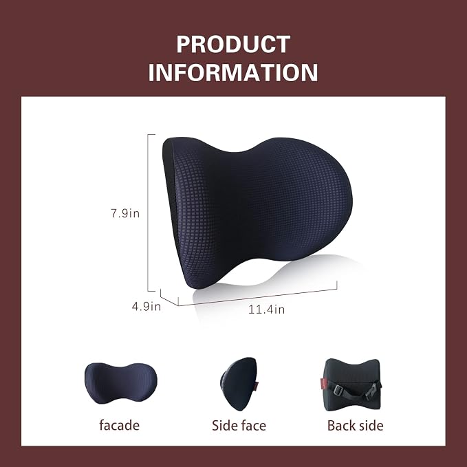 Really Cushiony Car Headrest Pillow, Car Pillow for Driving Seat with Adjustable Strap, Breathable Removable Cover & Ergonomic Design - Softness Office Travel Car Neck Pillow(Purple, 1PC) | Neck Support with Adjustable Strap, Breathable Removable Cover...