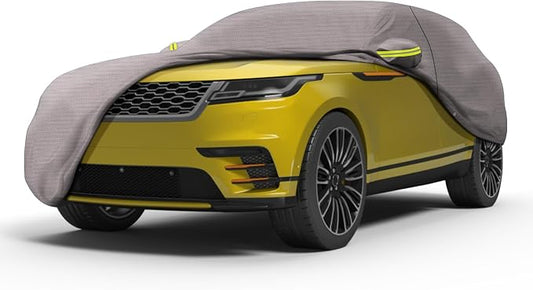 Seal Skin Covers Heavy-Duty SUV Cover, Waterproof PEVA Fabric with Cotton Layer, Windproof Straps, UV Protection, Universal Fits (201"-206" L x 75" H)