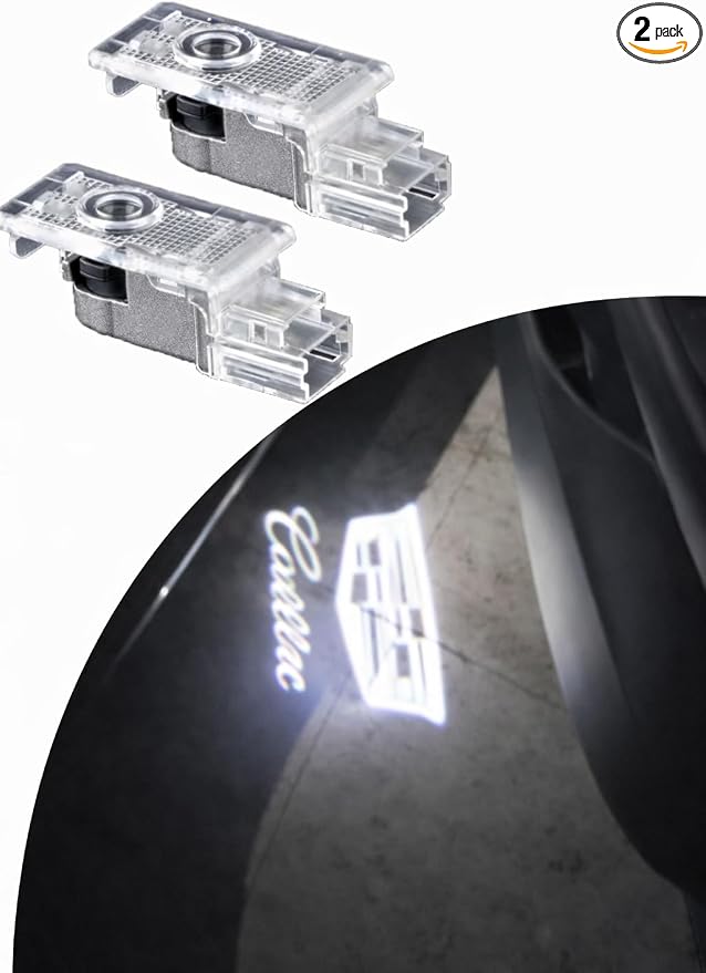 LED Car Door Puddle Lights, Welcome Light for SRX CT6 XTS ATS XT4 XT5 XT6 Dual Plug Easy Plug & Play (2pcs)