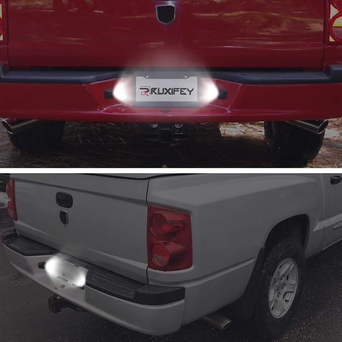 LED License Plate Light Replacement Compatible with Dodge Dakota 1997-2011 Pickup Truck, 6000K White, Pack of 2