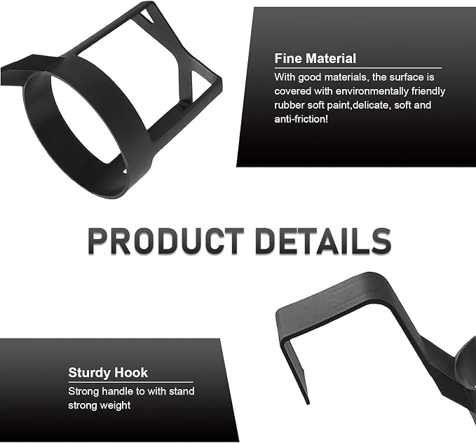 2 PCS Car Door Cup Holder, ABS Car Window Cup Holder, Portable Automotive Beverage Mount, Universal for Most Vehicles (Black #02)