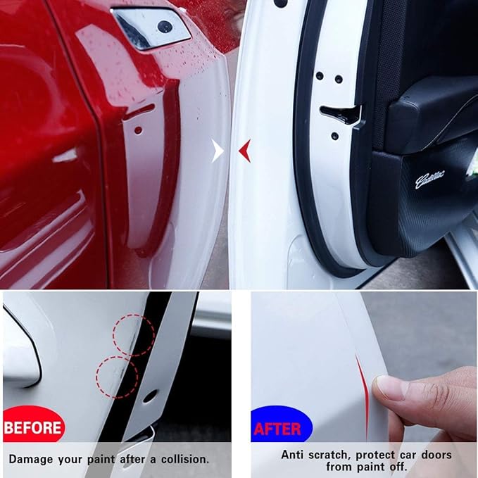 ToLanbbt Car Door Edge Guard Invisible Automotive Door Sill Guard Protectors Anti-Scratch Adhesive Tape Waterproof Strips for Car Door Edge Protection (33Ft x 2.75", Transparent)