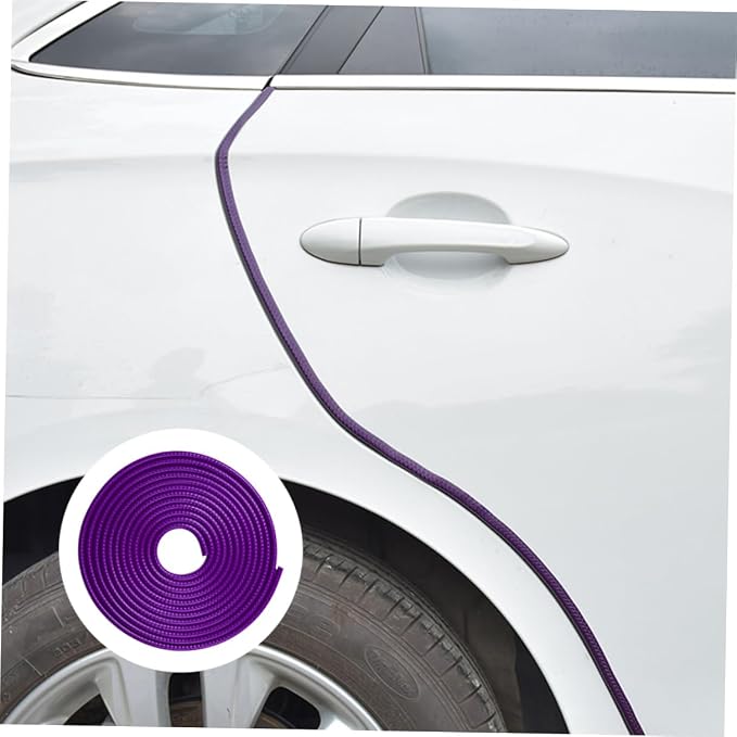 Garneck 32ft(10m) Anti-Scratch Car Door Edge Guards: U-Shaped Edge Protector Strip for Auto Vehicles Door Rubber Seal Trim Build in Metal Sheet for Most Car Rucks SUV No Glue Installation, Purple