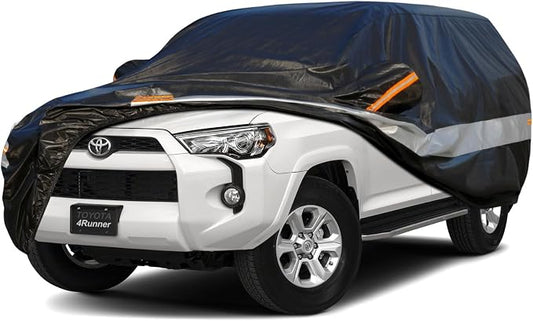 10 Layers SUV Car Cover Custom Fit for Toyota 4Runner (2002-2026) Waterproof All Weather for Automobiles, Outdoor Full Cover Sun UV Rain Protection.Black