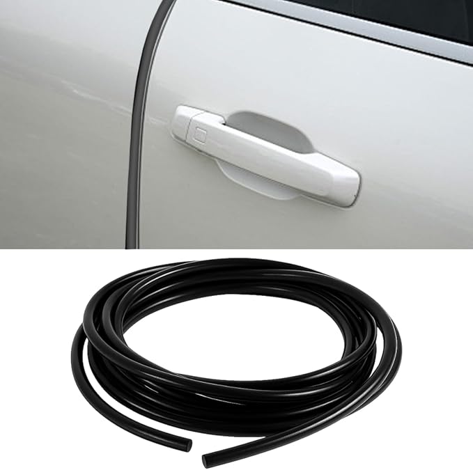 32Ft (10M) Car Door Edge Protector (Black-10M) | Self-Adhesive Scratch Resistant U Shape Door Edge Guard Decoration, Anti-Collision Car Door Trim Strip for Truck, SUV, Sedan