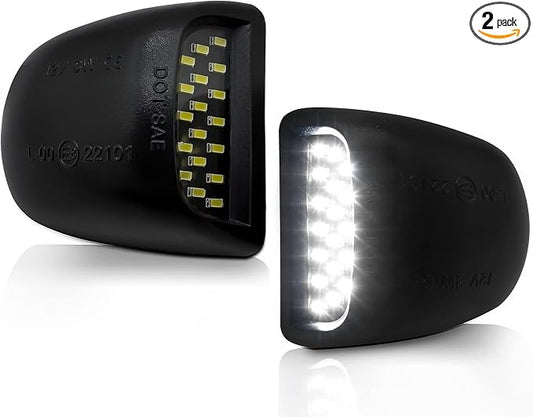 AlyoNed Full LED License Plate Light Tag Lamp Assembly Compatible with Chevy Silverado GMC Sierra 1500 2500 3500 Suburban Tahoe Yukon XL Cadillac Escalade EXT