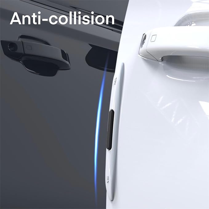 4PCS Car Door Edge Guard Protectors, Silicone Auto Body Protector Trim Guard Universal Anti-Collision Car Protector Strips for Truck SUV Vehicle Sedans, Transparent
