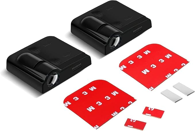 2pcs 3D Magnetic Car Door Step LED Welcome Logo Shadow Ghost Light Projector Lamp fits All Car Models (Helmet1) by DmStore