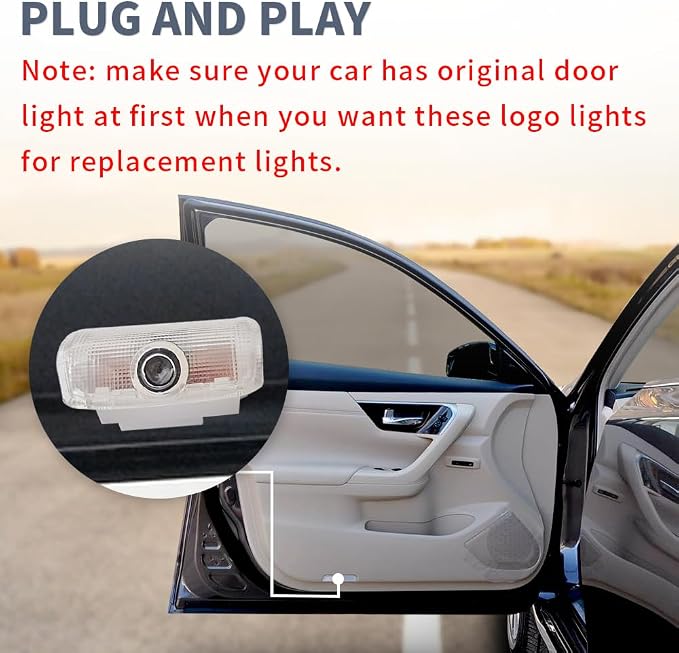 2PCS Non-Fading LED Car Door Logo Lights Projector Compatible with Armada 2017-2022 Puddle Lights Ghost Shadow Light Kit Car Accessories (Armada)