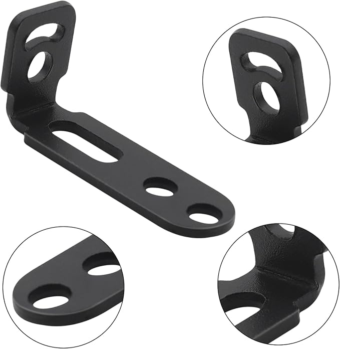 jose2015 2PCS Motorcycle Fog Light Bracket L Shaped Mounting Bracket, Universal Extension Holder Spotlight Driving Light Mount Brackets Black