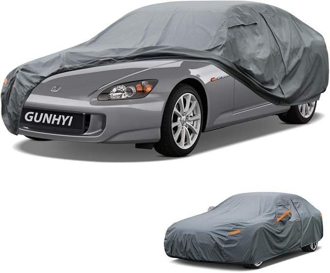 GUNHYI Premium Car Cover Custom Fit Honda S2000, 16 Layers Heavy Duty Car Cover Waterproof All Weather with Zipper Door for Sun Rain Snow Dust Uv Protection
