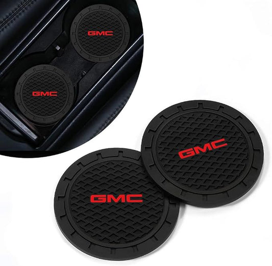 Car Cup Holder Coasters Compatible with GMC Sierra Denali Canyon Terrain Yukon Jimmy Acadia Series,Black