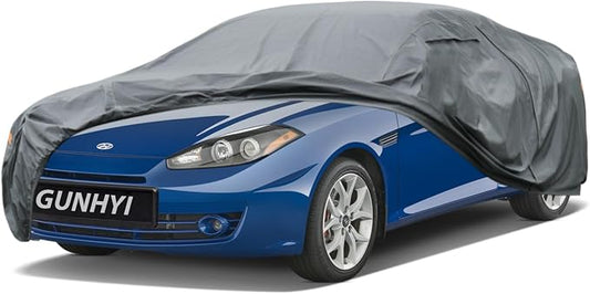 GUNHYI Premium Car Cover Custom Fit Hyundai Tiburon, 16 Layers Heavy Duty Car Cover Waterproof All Weather with Zipper Door for Sun Rain Snow Dust Uv Protection