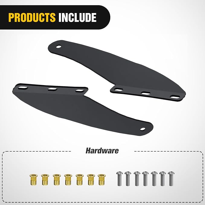 Nilight 50 inch Curved LED Light Bar Bracket Mounting Upper Windshield Roof Cab Brackets Compatible with Ford Ranger 1993-2011 Pickup 4-Door or 2-Door