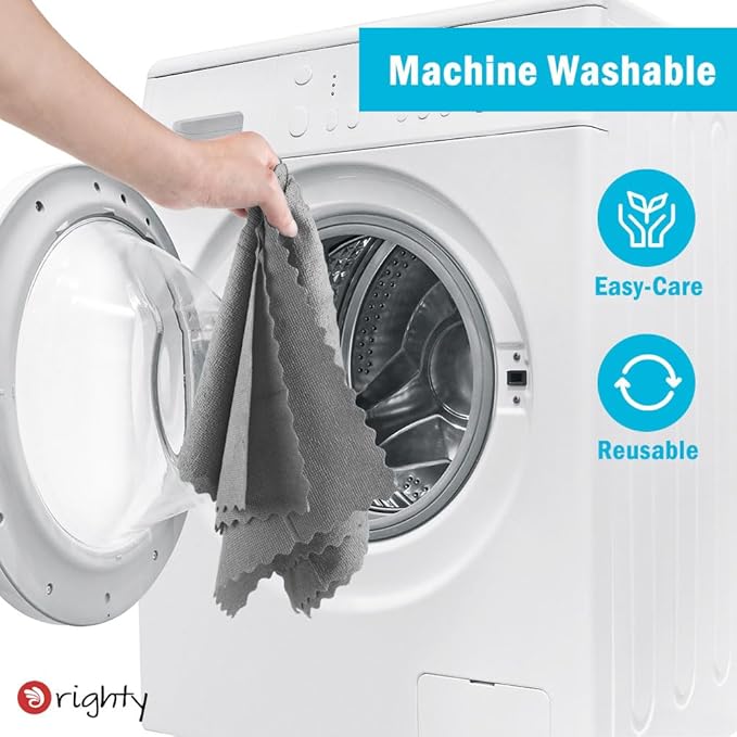 Orighty Microfiber Cleaning Cloth - 24 Pack, Grey Cleaning Rags 12x11 inch | Microfiber Towels for Cars, Highly Absorbent Household Cleaning Supplies, Reusable Lint Free Cloths for House, Kitchen