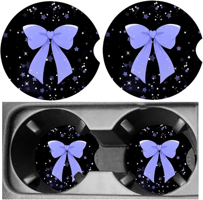Car Cup Holder Coaster, Neoprene Universal Non-Slip Cup Holders, Car Accessories Interior for Women and Man Interior Sets 2 Pack (RYD-BD08)