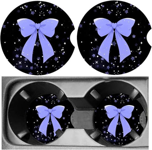 Car Cup Holder Coaster, Neoprene Universal Non-Slip Cup Holders, Car Accessories Interior for Women and Man Interior Sets 2 Pack (RYD-BD08)