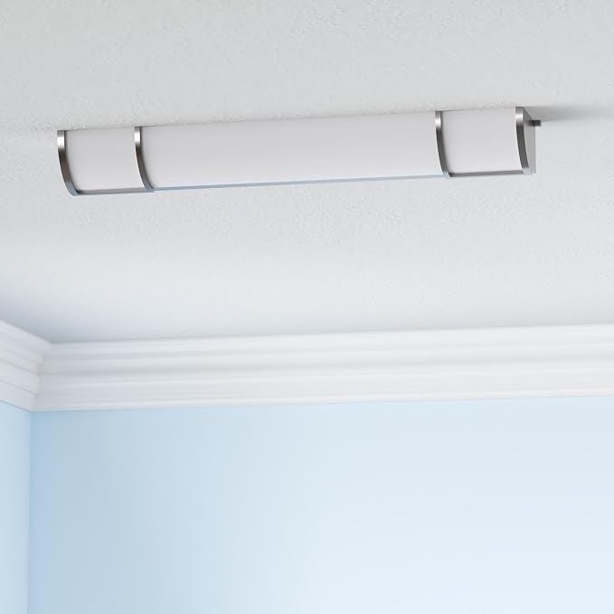ASD LED 24" Vanity Flush Mount Light Fixture, Linear Bathroom Lighting Bar | 3CCT, Dimmable, Energy Star, ETL Listed | 25W 1950LM 3000-5000K 120V | Long Bath Wall Sconce Over Mirror | Nickel, 4 Pack