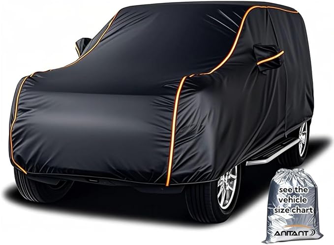 Super Lightweight Car Cover Waterproof All Weather,Snow 4 Door SUV Cover UV Rain Protection Full Exterior Covers Fit SUV 182" to 191"