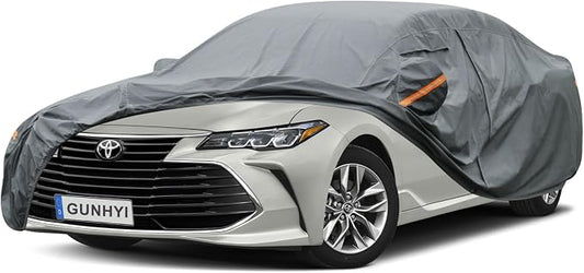 GUNHYI Premium Car Cover Custom Fit Toyota Avalon, 16 Layers Heavy Duty Car Cover Waterproof All Weather with Zipper Door for Sun Rain Snow Dust Uv Protection
