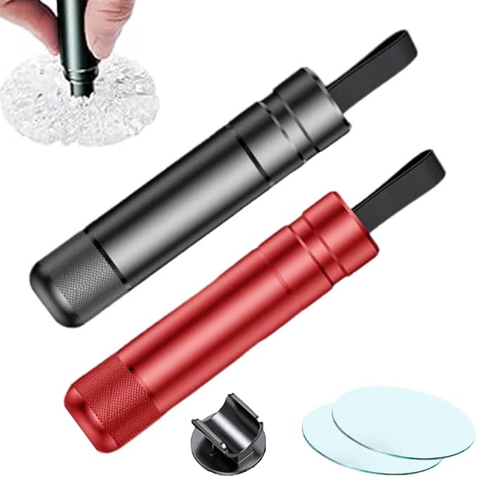 Car Window Breaker Tool,Car Window Breaker,Safe Hammer Car Window Breaker,Car Window Breaker and Seatbelt Cutter,Car Underwater Window Breaker,Car Hammer Seatbelt Cutter Window Breaker (Black+Red)