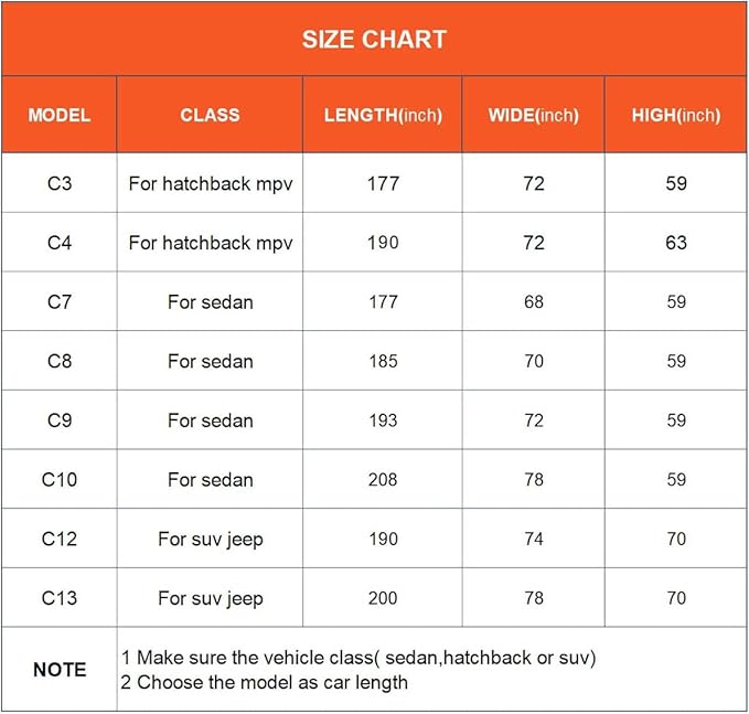 Kayme Sedan Car Cover Waterproof All Weather (178 to 185 Inch) | Protects cars from outdoor UV exposure, blocks blowing dust and wind, breathable lightweight material, easy storage
