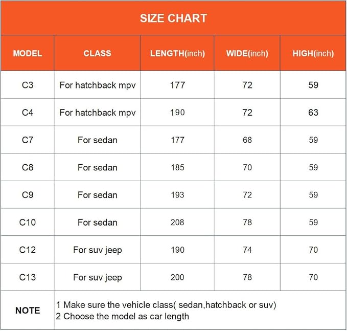 Kayme SUV Car Cover Waterproof All Weather (191 to 200 Inch) | Protects cars from outdoor UV exposure, blocks blowing dust and wind, breathable lightweight material, easy storage