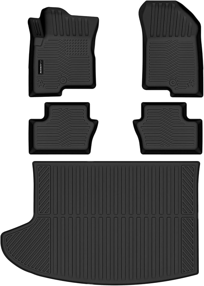 AUXKO All Weather Floor Mats Cargo Mat for Jeep Compass & Patriot 2007-2016/Dodge Caliber 2007-2012 TPE Liners All Season Accessories Guard Odorless Anti-Slip Floor Liners Trunk Tray