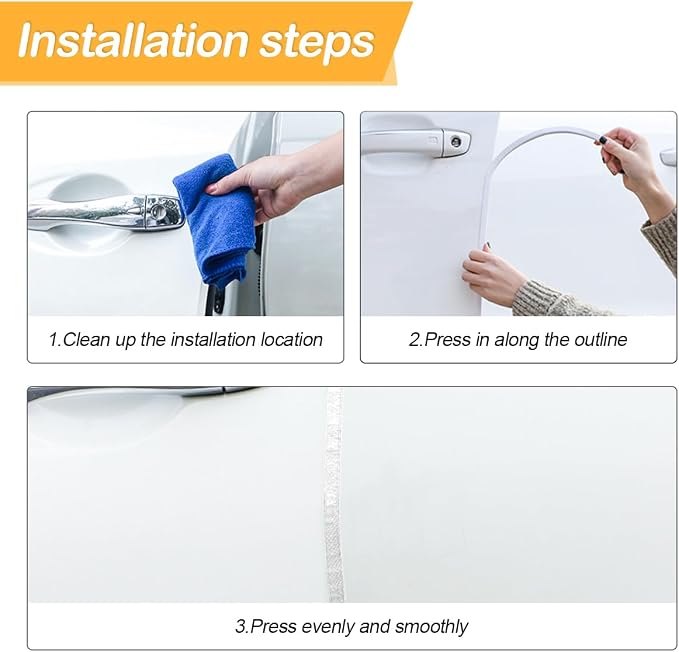 Osilly Car Door Edge Guards, 16Ft Rubber Seal Car Door Edge Trim, U Shape Door Edge Protector Guard, Aluminum Weather Proofing Automotive Door Edge Molding Protection for Most Car (White)