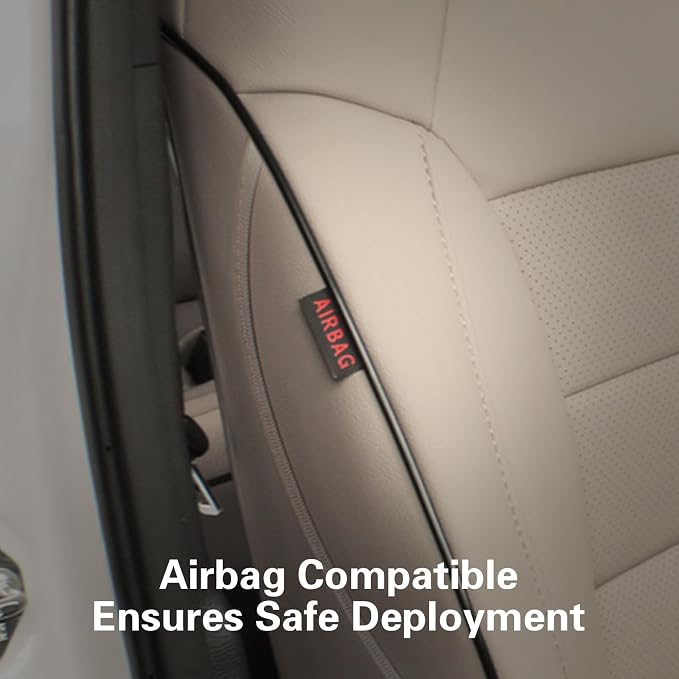 EKR Car Seat Covers Custom Fit for Toyota 4Runner(5 Seats) Full Set | for Toyota 4 Runner 2025-2026 Seat Covers for SUV,Full Wrap,Airbag Compatible,Waterproof Pet-resistant,Faux Leather(Beige)