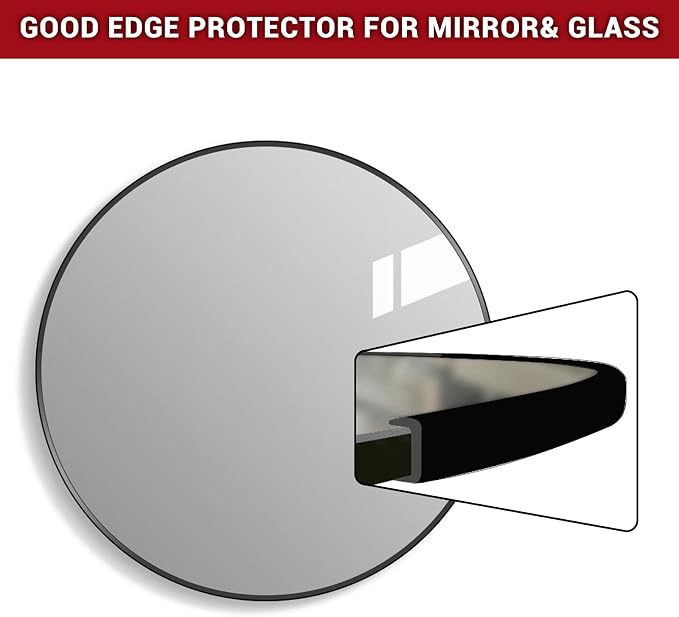 Rubber Edge Trim, 1/8"(3mm) Self Adhesive Flexible U Channel Edge Protecter for Sheet Metal, Glass, Flexiglass and Plywood, Fit for 7/64"-5/32" Width Edge, Black Color, 20Ft, EPDM Material