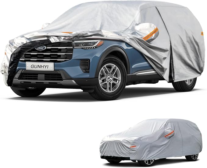 GUNHYI 6 Layers SUV Car Cover Custom Fit Ford Explorer (1995-2026) Waterproof All Weather, Heavy Duty Outdoor Snow Sun Rain Uv Protection (Ships from US Warehouse, Delivery 3-8 Days)