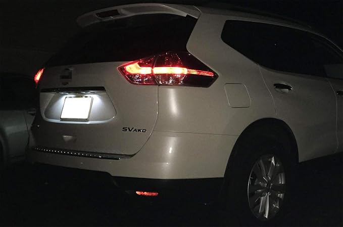 iJDMTOY OEM-Fit 3W Full LED License Plate Light Kit Compatible With Nissan Altima Maxima Murano Rogue/X-Trail T32, Infiniti EX35 FX35 QX50 QX70, Powered by 18-SMD Xenon White LED