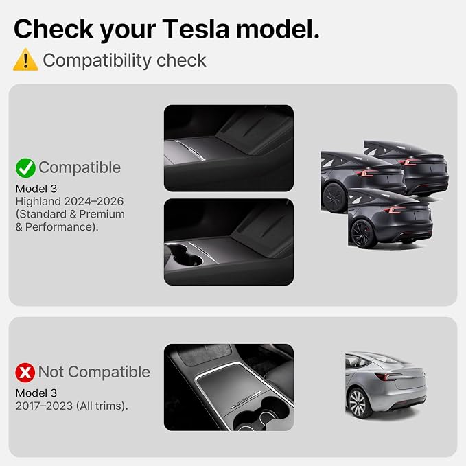 Rear Seat Back Cover Tesla Model 3 Highland 2024/2025/2026, All Weather TPE Seatback Cargo Liner Pad Back Protector Interior Premium Accessories