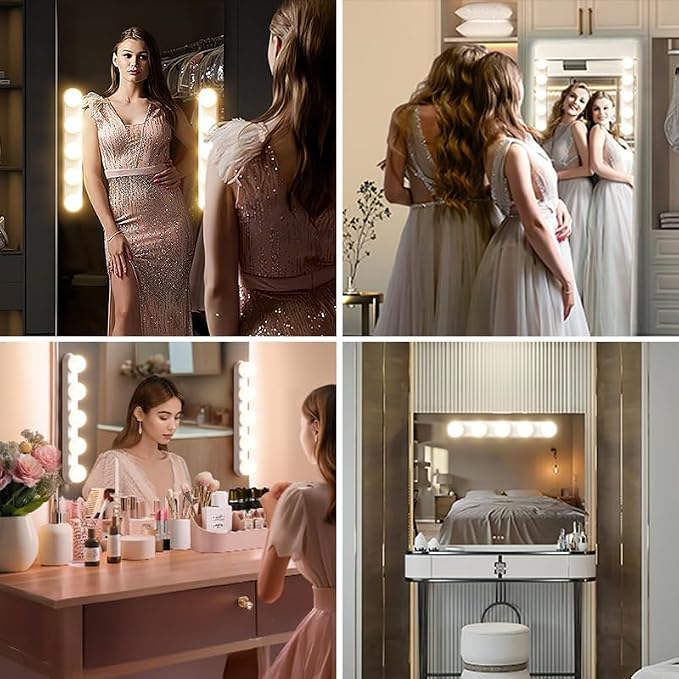 Makeup Light,Portable Led Vanity Lights with 3 Colors Lighting Mode Adjustable & Dimmable for Vanity Table Dressing Room Mirror