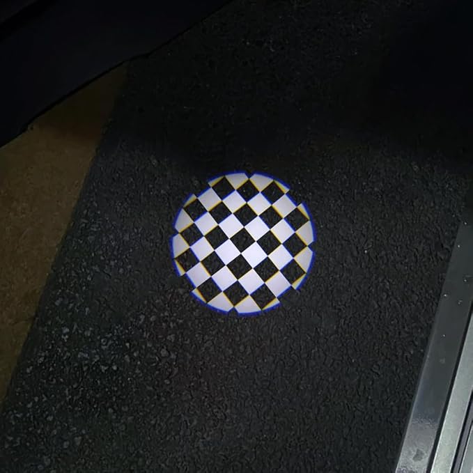 2 pcs LED Car Door Logo Lights Courtesy Projector Laser Puddle lamp Ghost Shadow Light Accessories Compatible with r55/r56/r57/r58/r59/r60/r51/f54/f56/f55/f60 (06)