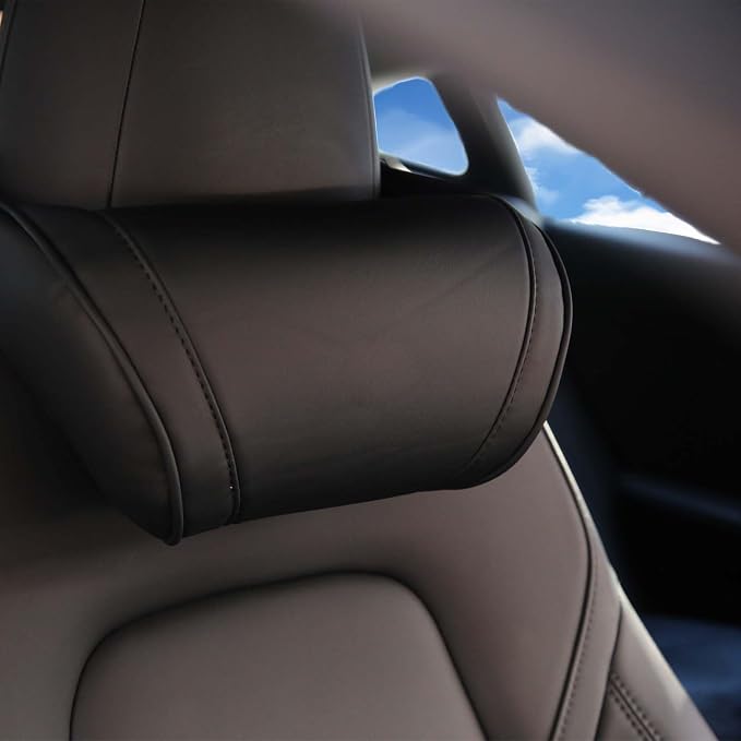 TOPABYTE Car Neck Pillow with Memory Foam Comfortable Ergonomic Design Seat Neck Support Headrest Softness Car Pillow Cushion for Driving, Universal Fit, 1 Piece, Black