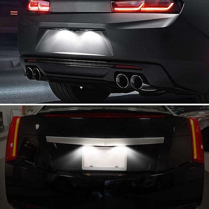 LED License Plate Light Lamp with Error Free Resistor Compatible with Chevy Corvette Camaro Equinox Impala Volt Cadillac Buick, 6000K White