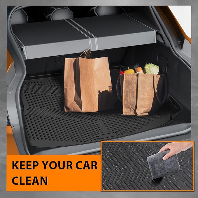 G-PLUS Rear Trunk Cargo Liner Mat Fit Honda HRV 2023 2024 2025 | All Weather Protection,Non-Slip,Custom Fit Floor Cargo Liner,TPE Full Coverage,Black