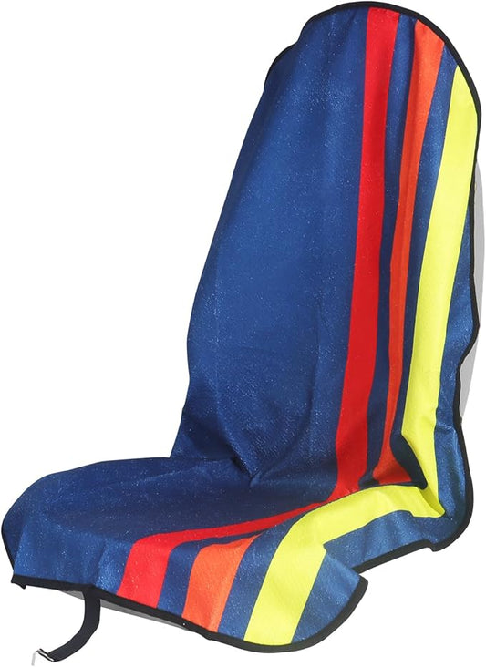 Car Seat Cover Protector Front Seats,for Gym Workout,Running,Swimming,Beach and Hiking,Waterproof Sweat Towel Bucket Seat Covers for Cars SUV Trucks (Racing Stripes, 1Pcs)