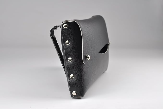 Car Tissue Holder, Tissue Case for Sun Visor, PU Leather Backseat Napkin Holder with Clips (Black)